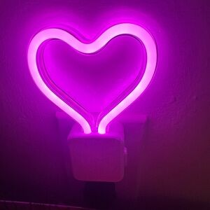Neon pink night light